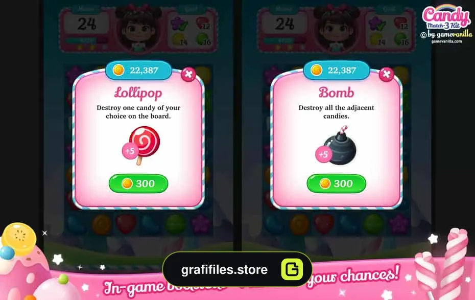 دانلود پروژه آماده بازی Candy Match 3 Kit برای یونیتی - 18 بازی Candy Match 3 Kit برای یونیتی - 17