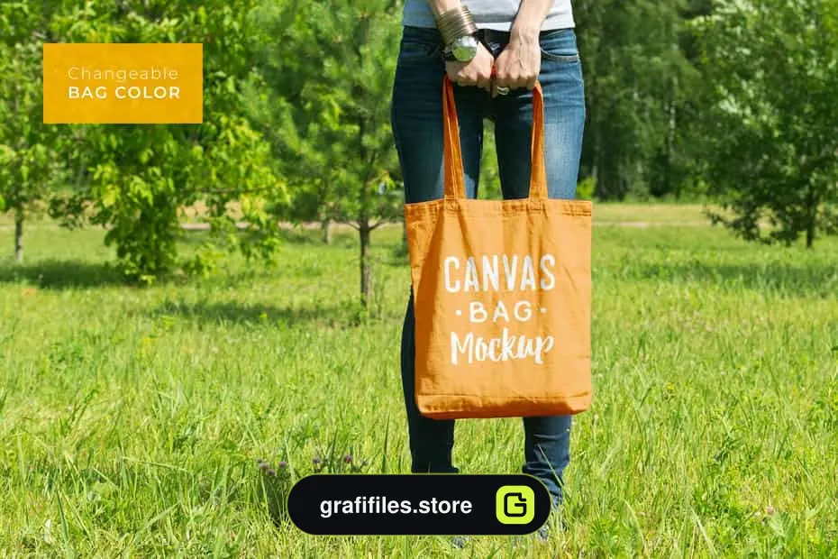 موکاپ ساک دستی Canvas Bag Mockup Pack