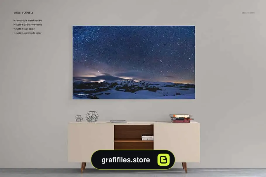 دانلود موکاپ تابلو نقاشی Canvas Print Many Sizes Mockup Set - 5 موکاپ تابلو نقاشی - 4