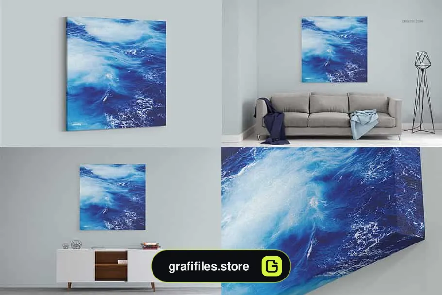 دانلود موکاپ تابلو نقاشی Canvas Print Many Sizes Mockup Set - 7 موکاپ تابلو نقاشی - 6