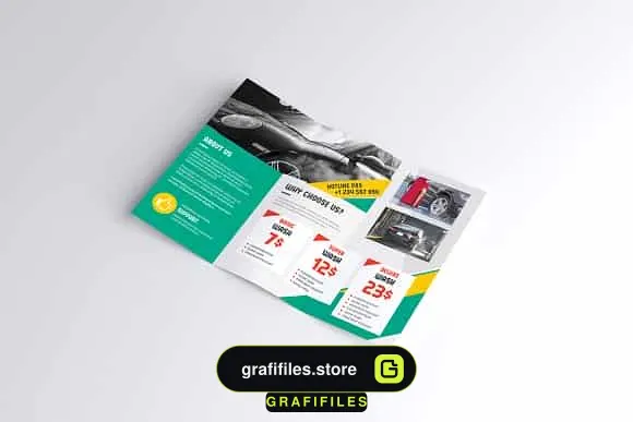 فایل لایه باز بروشور کارواش