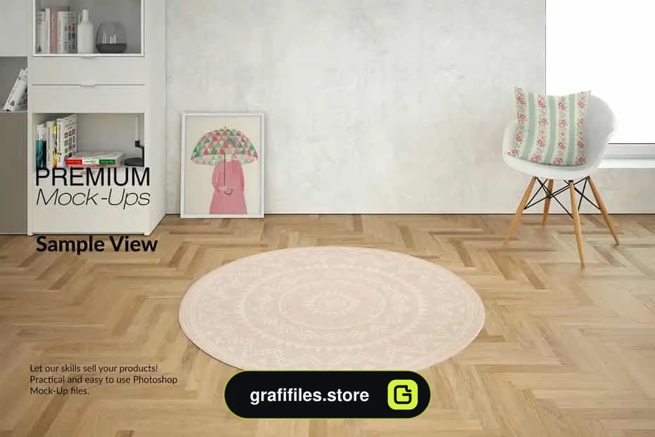 موکاپ ست فرش و کوسن