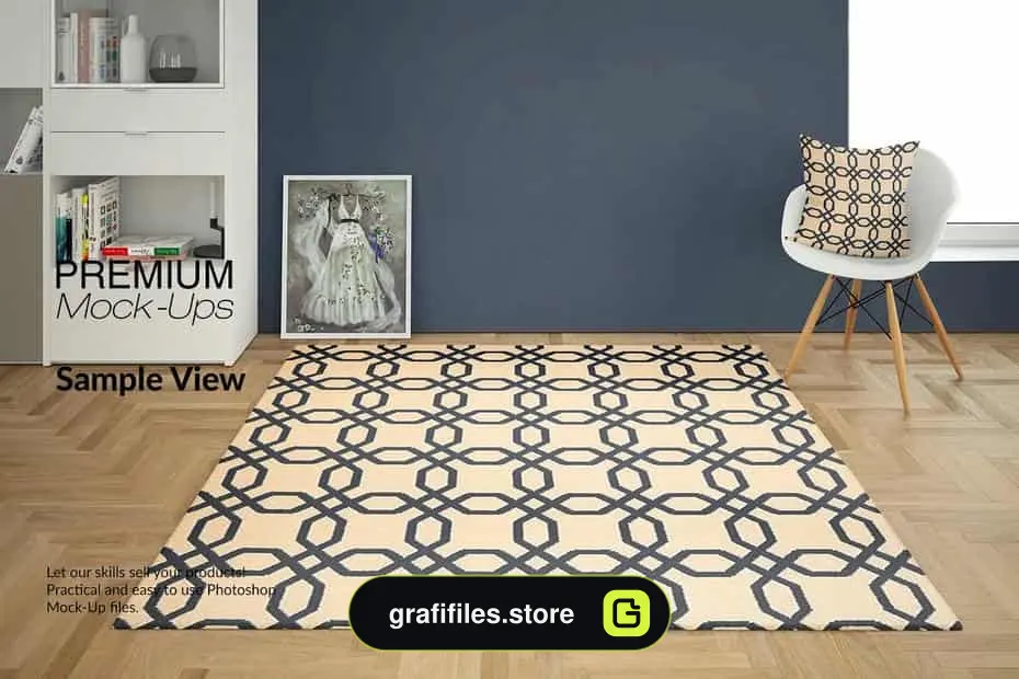 موکاپ ست فرش و کوسن