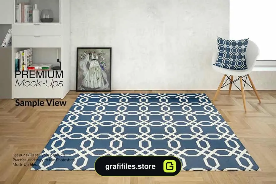 موکاپ ست فرش و کوسن