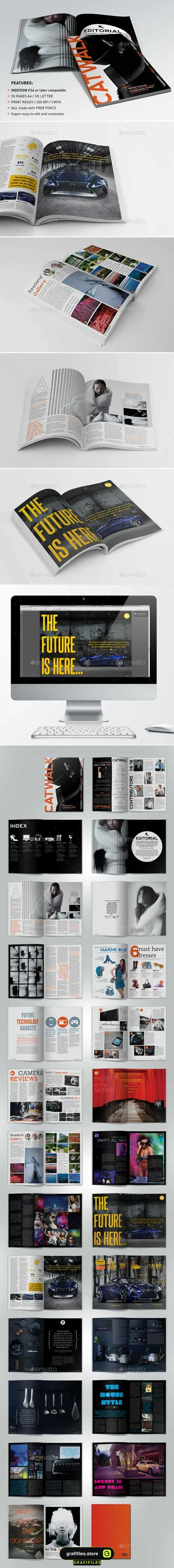 قالب ایندیزاین مجله Catwalk Magazine Indesign Template