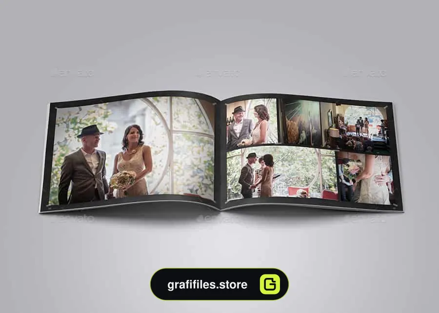 قالب ایندیزاین آلبوم عکس عروسی Chalkboard Wedding Album