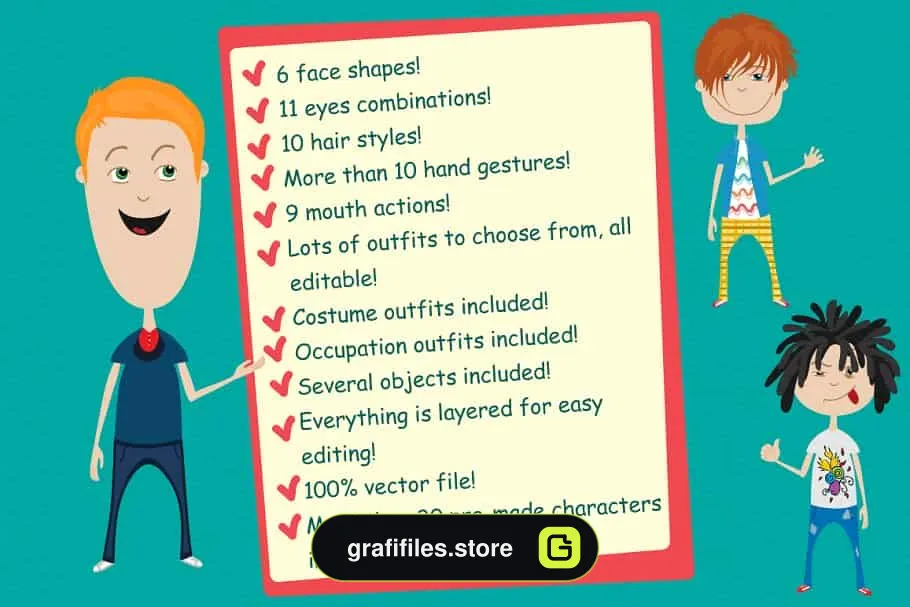 دانلود جعبه ابزار ساخت کاراکتر موشن گرافیک Character Creation Kit - 1 جعبه ابزار ساخت کاراکتر