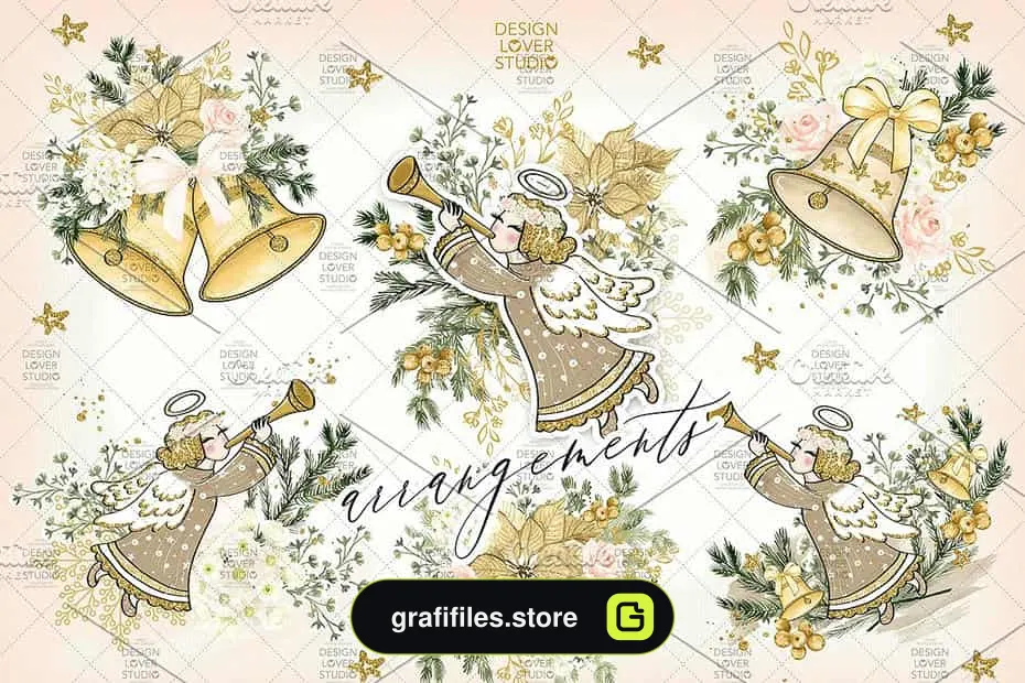 وکتور کریسمس Christmas Angel design