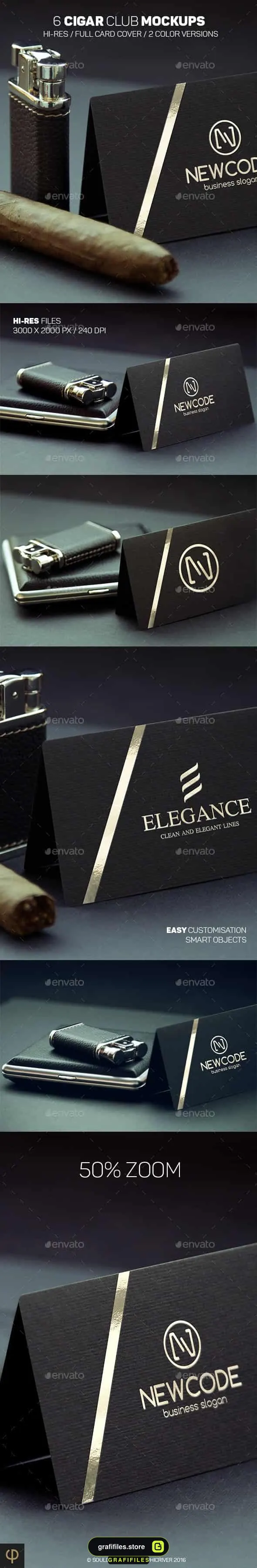 موکاپ لوگو Cigar Club Logo Mockups
