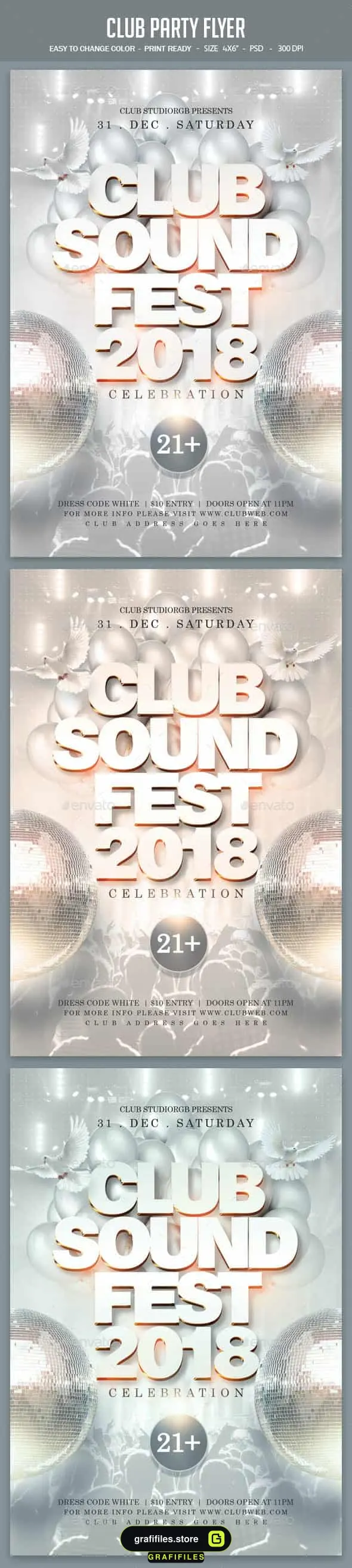 فایل لایه باز بنر Club Party Flyer