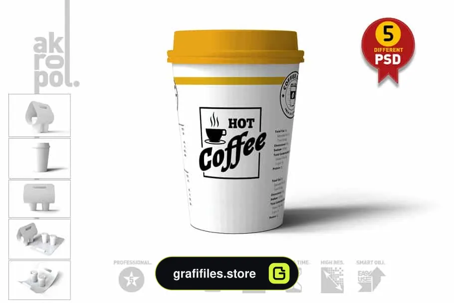 موکاپ لیوان قهوه Coffee Take out Carrier
