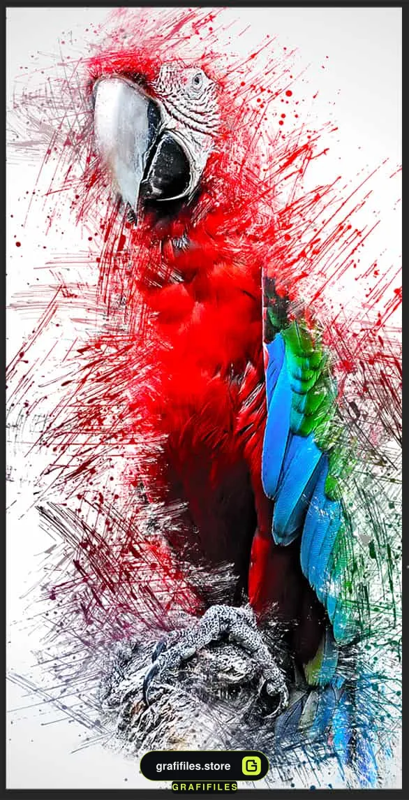 اکشن مداد رنگی فتوشاپ