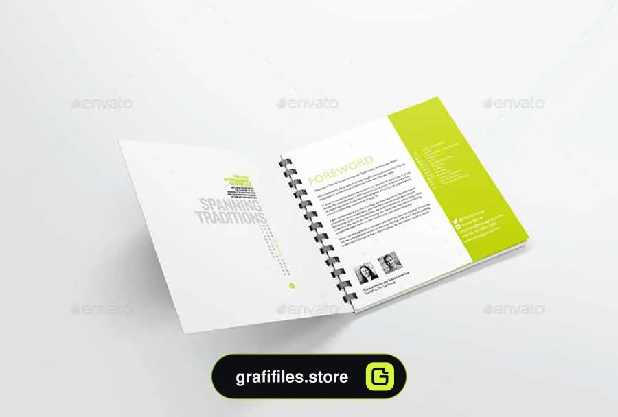 موکاپ کتاب سیمی Comb Bound Book Mockups 3