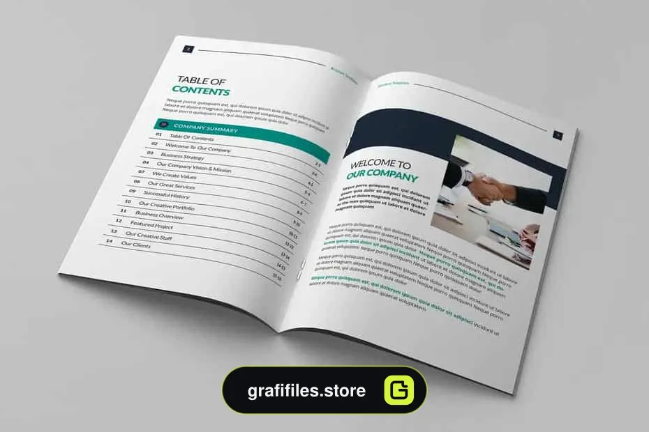 قالب ایندیزاین بروشور شرکتی Corporate Brochure Template