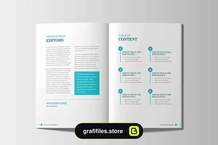 قالب ایندیزاین مجله Corporate Business Magazine Template
