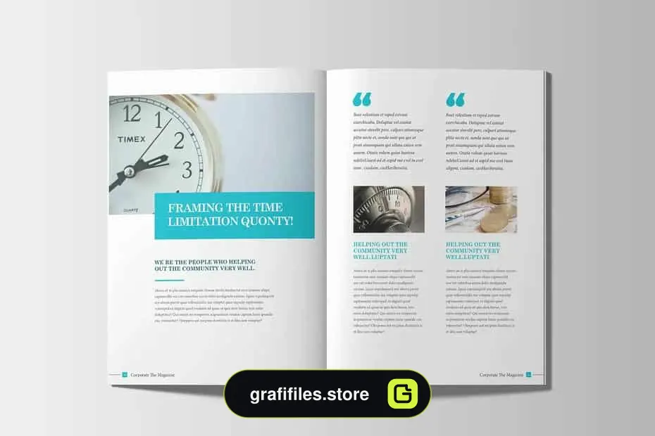 قالب ایندیزاین مجله Corporate Business Magazine Template
