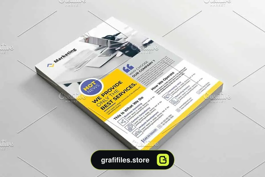 فایل لایه باز تراکت شرکتی Corporate Flyer