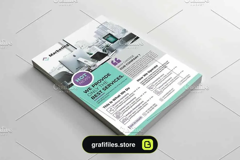 فایل لایه باز تراکت شرکتی Corporate Flyer