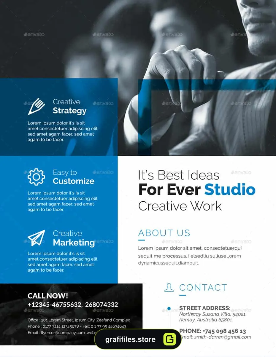 وکتور آگهی شرکتی Corporate Flyer Bundle 2 in 1