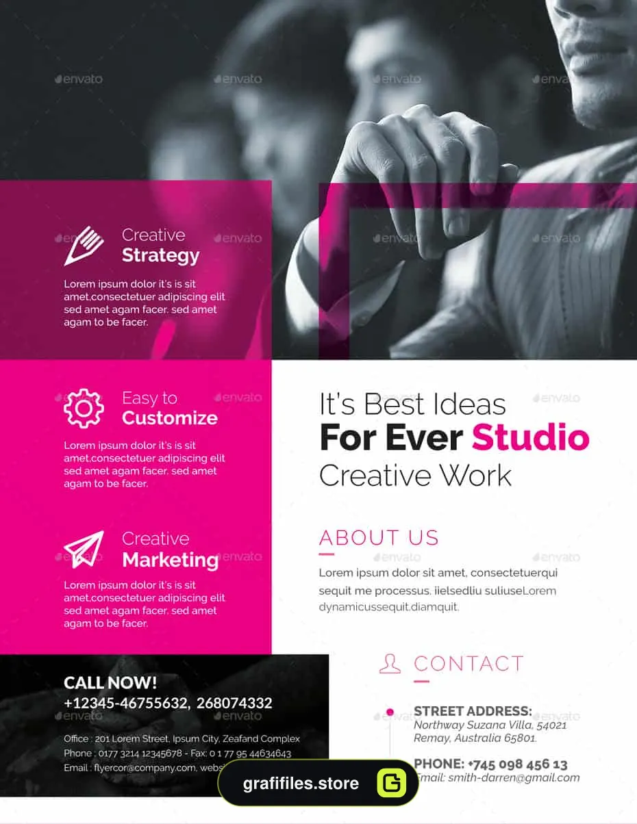 وکتور آگهی شرکتی Corporate Flyer Bundle 2 in 1