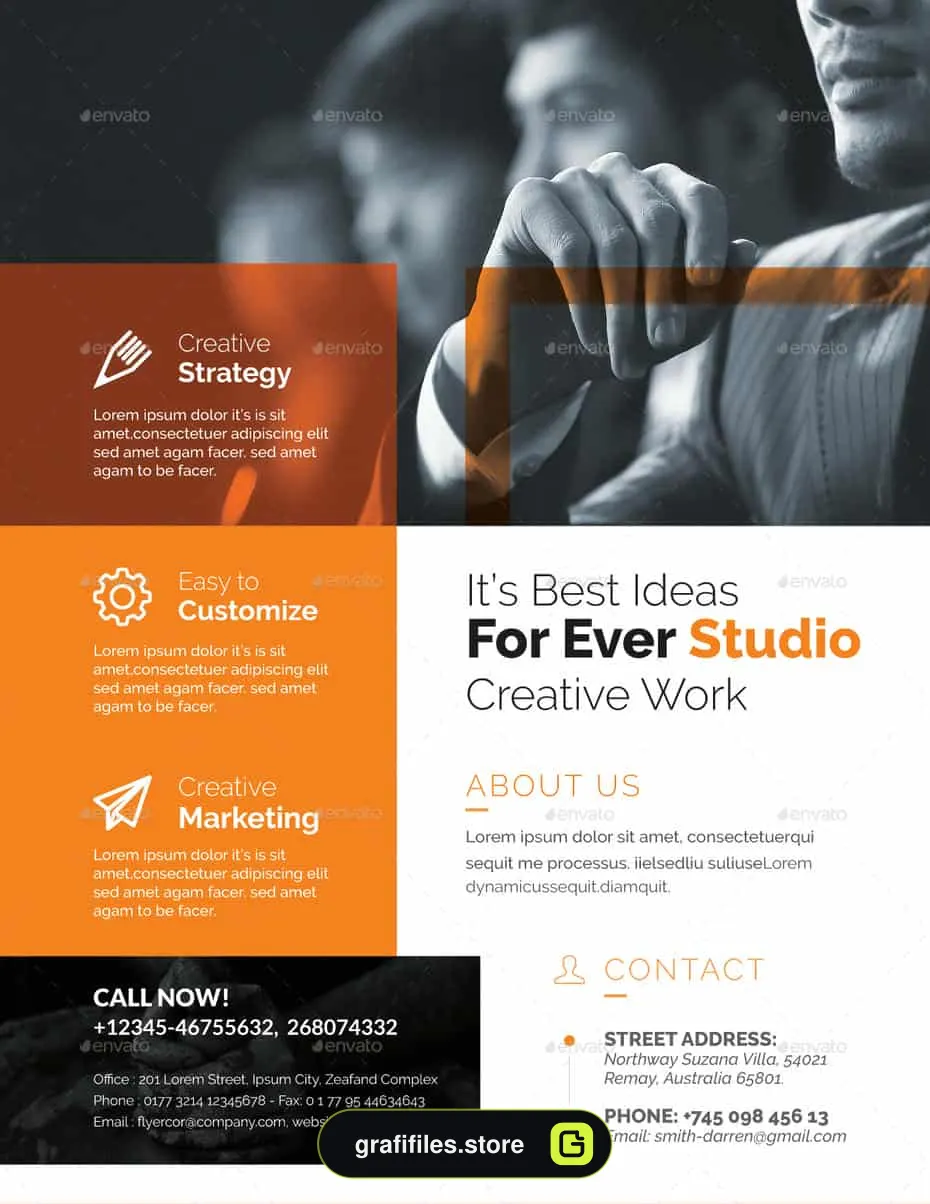 وکتور آگهی شرکتی Corporate Flyer Bundle 2 in 1
