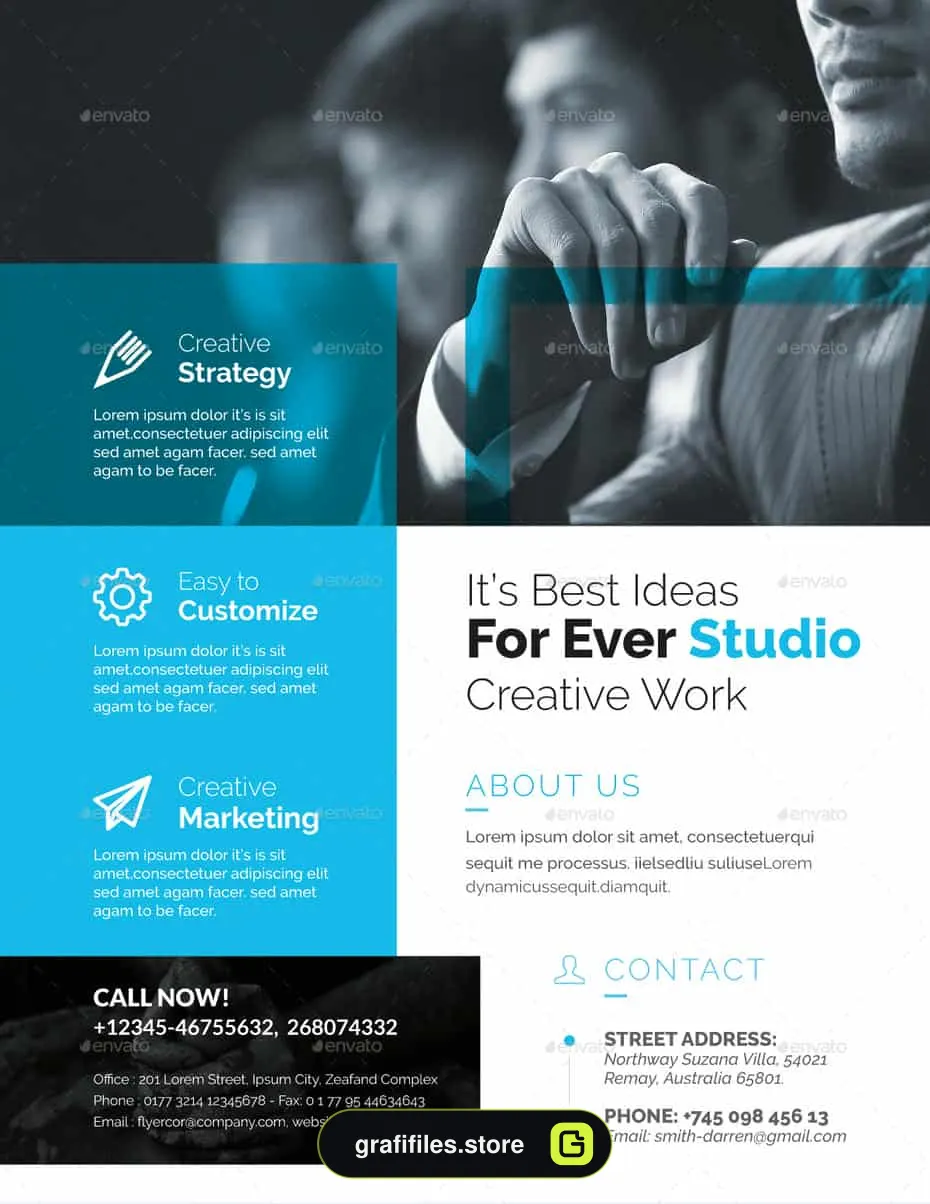 وکتور آگهی شرکتی Corporate Flyer Bundle 2 in 1