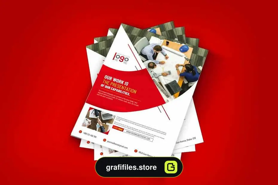 وکتور تراکت شرکتی Corporate Flyer Template