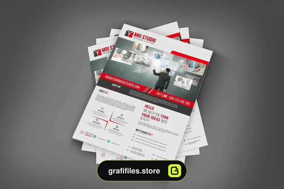 وکتور تراکت شرکتی Corporate Flyer Template