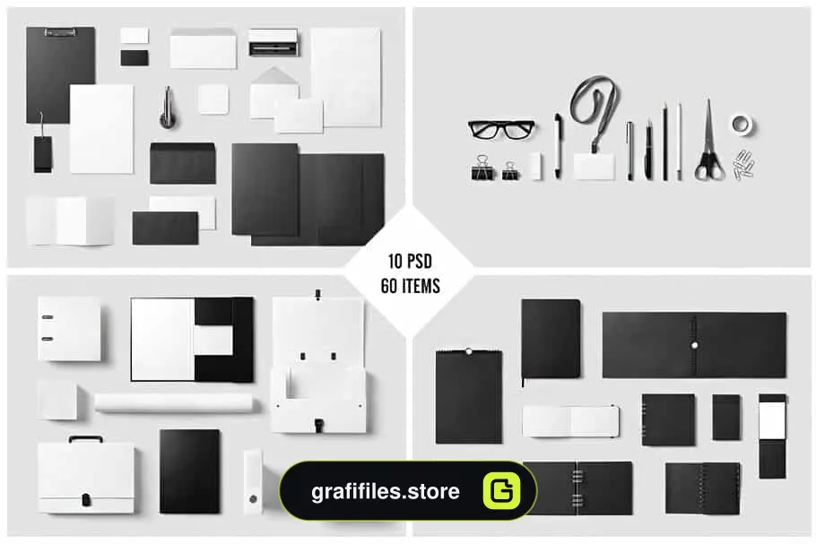 موکاپ ست اداری Corporate Stationery Mock-Up