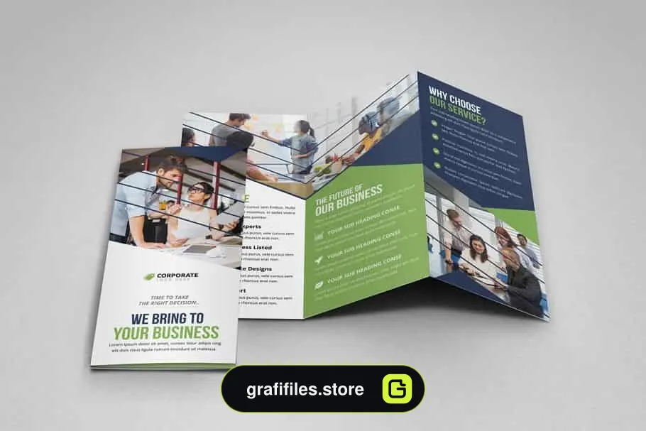 فایل لایه باز بروشور Corporate Trifold Brochure V2