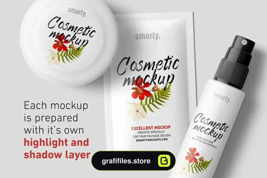 موکاپ لوازم آرایشی و بهداشتی Cosmetic Mockups Bundle Pack