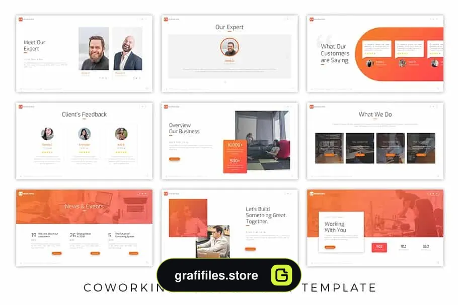 قالب پاورپوینت Coworking Powerpoint Template