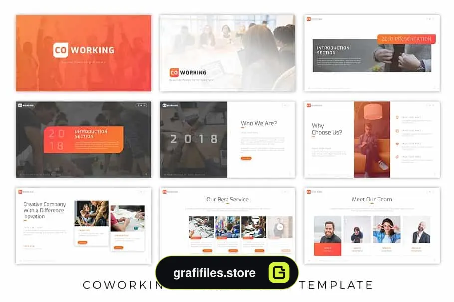 قالب پاورپوینت Coworking Powerpoint Template