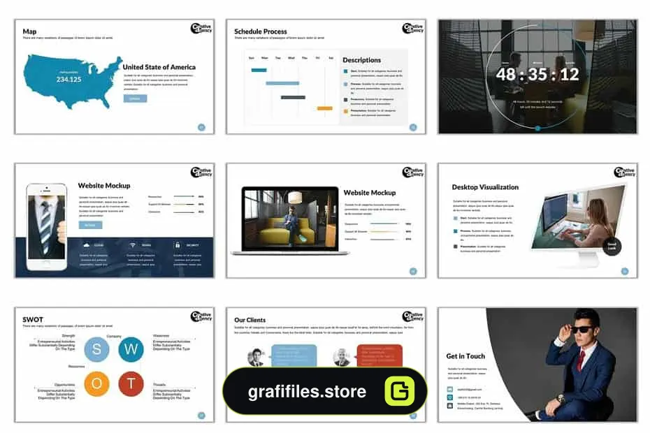 قالب پاورپوینت Creative Agency Template - 3