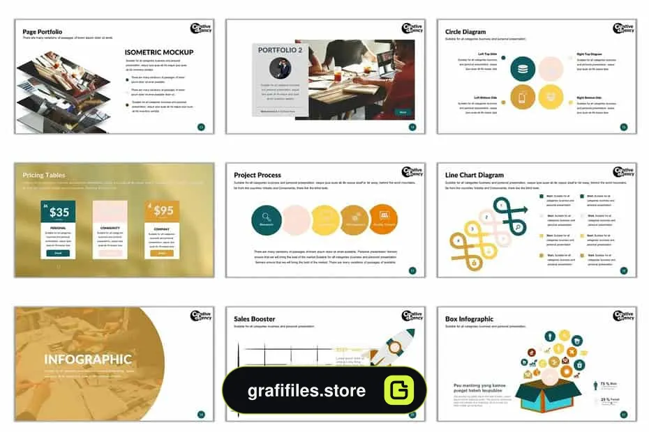 قالب پاورپوینت Creative Agency Template - 5