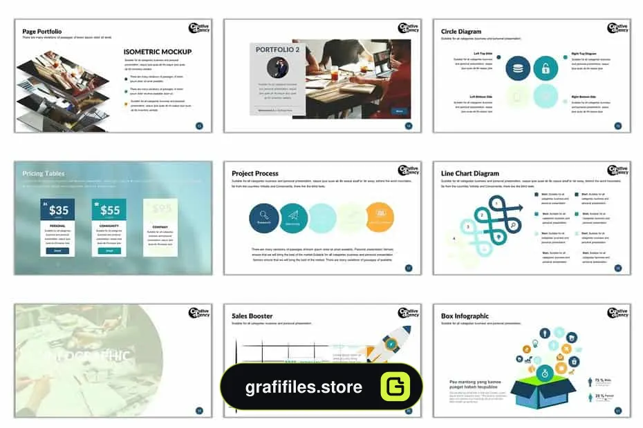قالب پاورپوینت Creative Agency Template - 11