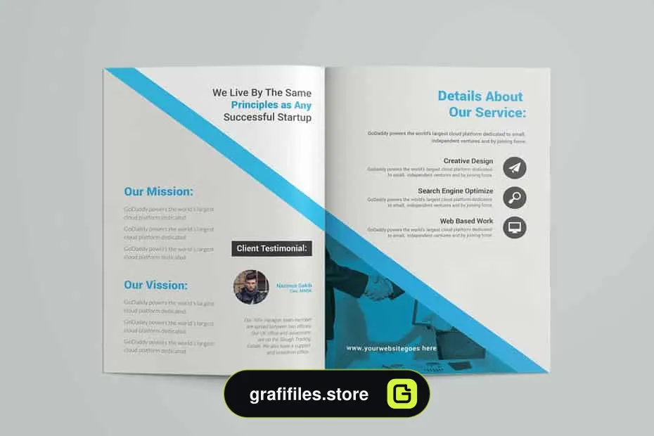 وکتور بروشور Creative Bifold Brochure