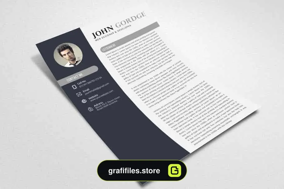 فایل لایه باز رزومه Creative CV Resume Word Design