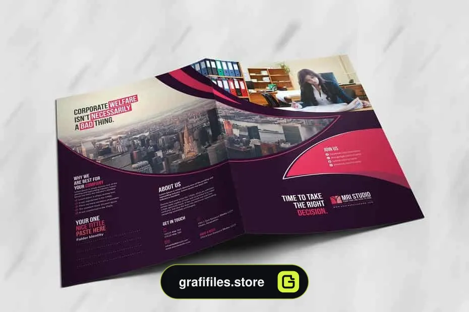 وکتور پوشه پرزنتیشن Creative Presentation Folder 06