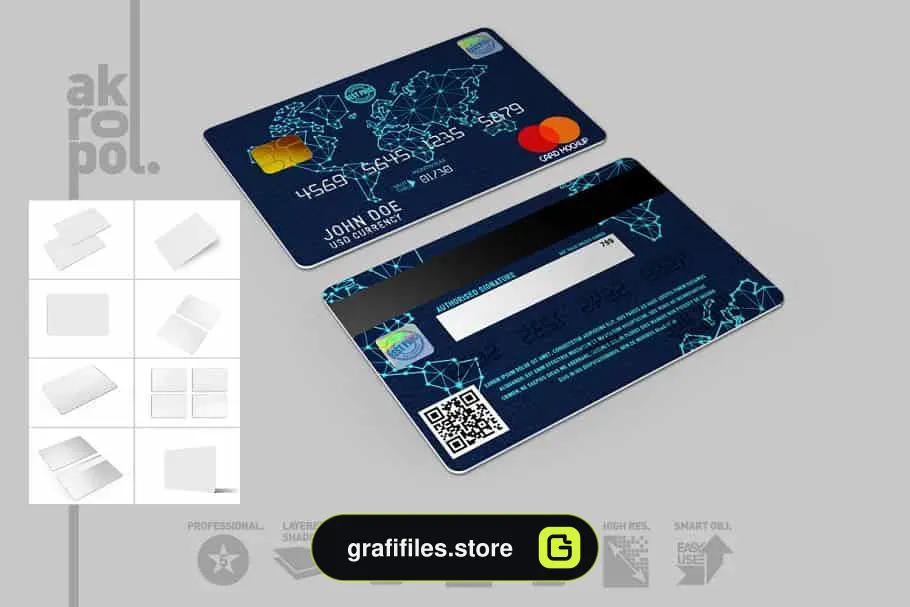 موکاپ کارت اعتباری Credit Cards Mockup