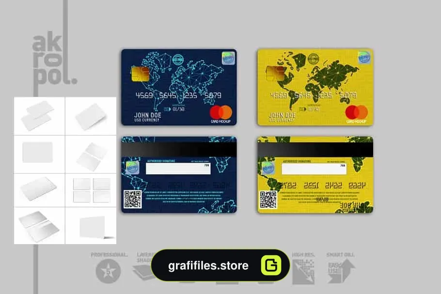 موکاپ کارت اعتباری Credit Cards Mockup