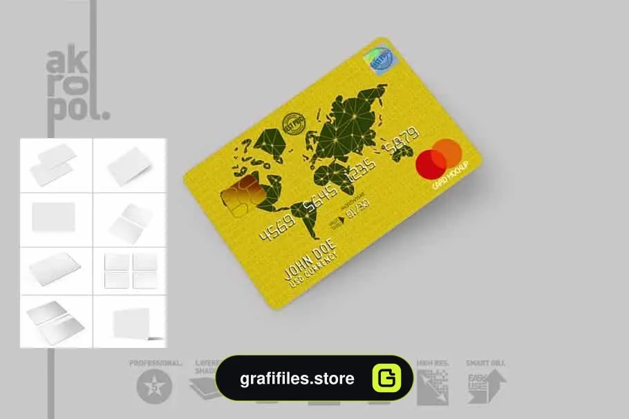 موکاپ کارت اعتباری Credit Cards Mockup