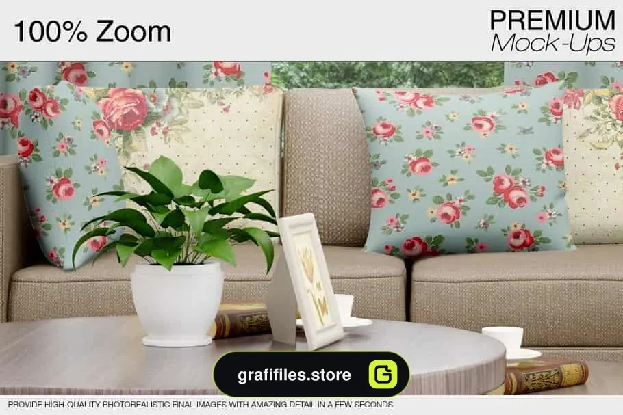 موکاپ پرده Curtains Mockup 2