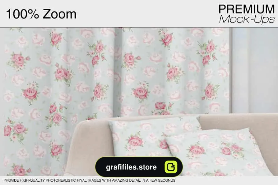 موکاپ پرده Curtains Mockup Set