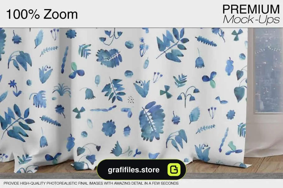 موکاپ پرده Curtains Mockup Set