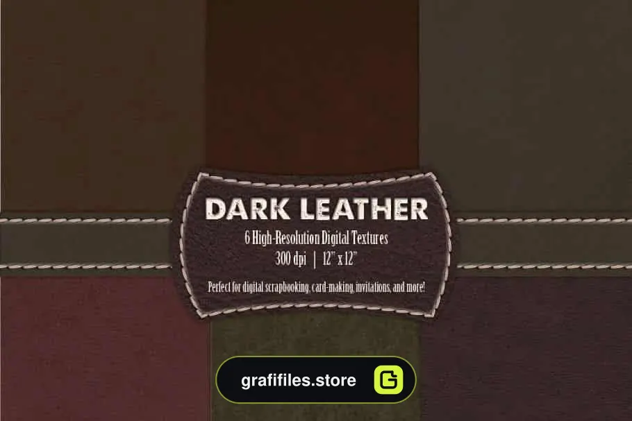 تکسچر چرم Dark Leather Digital Textures 