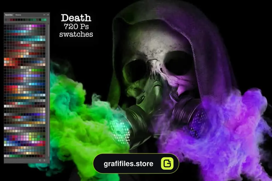 پالت رنگ Death Ps Swatches