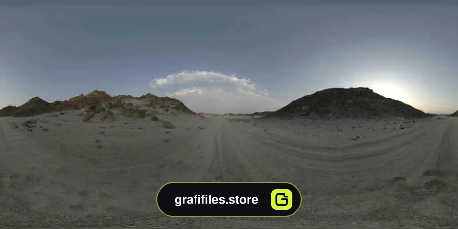 HDRI کویر و طلوع خورشید