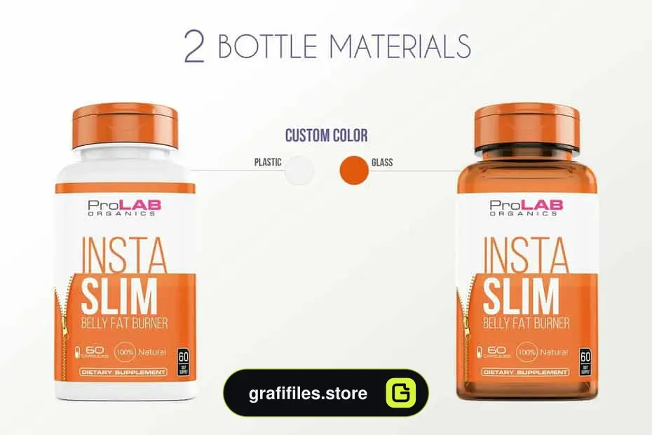موکاپ مکمل غذایی Dietary Supplement Mockup V. 2A Plus