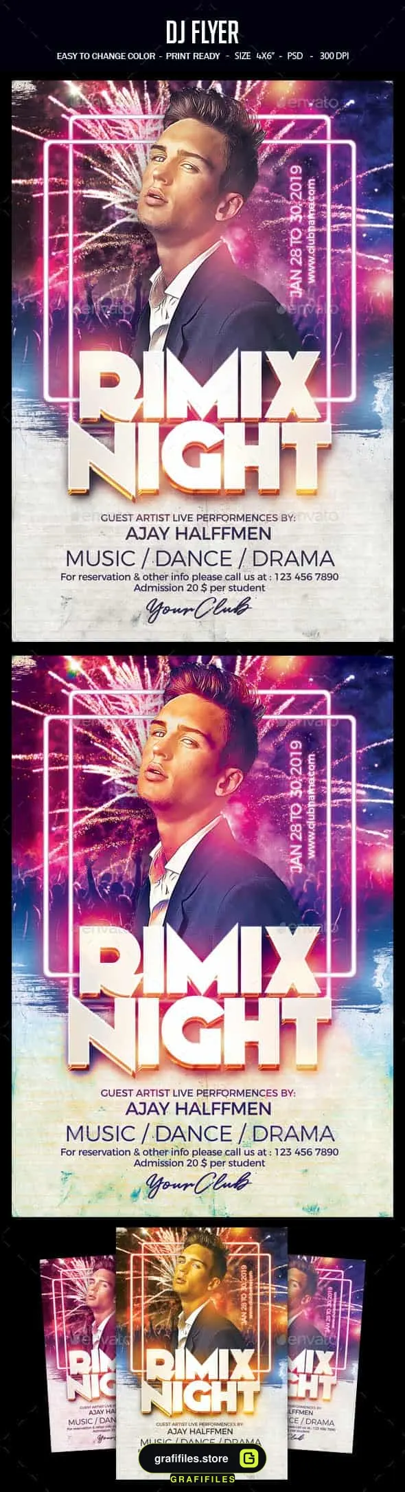 فایل لایه باز آگهی Dj Flyer